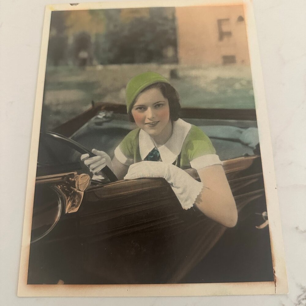 Vintage Hand Painted Photo Calendar Print "Come Up Some Time"